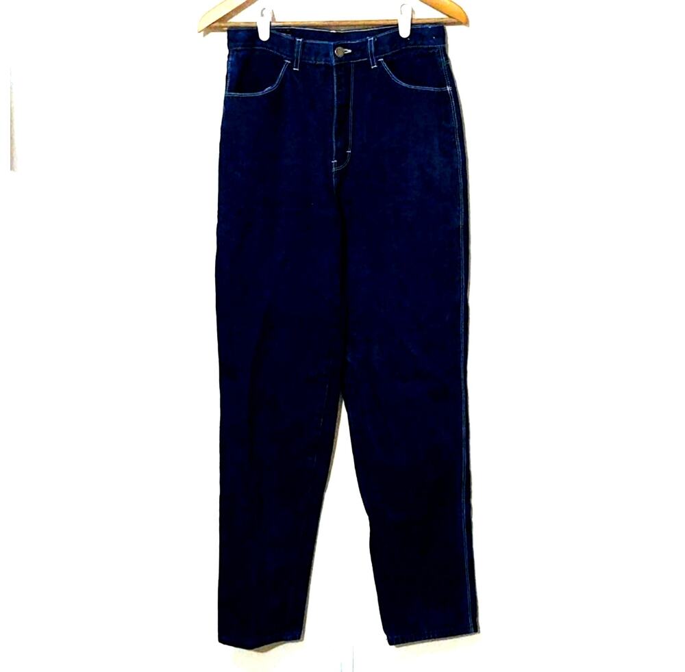 Vintage Brittania dark wash high waisted bareback jeans